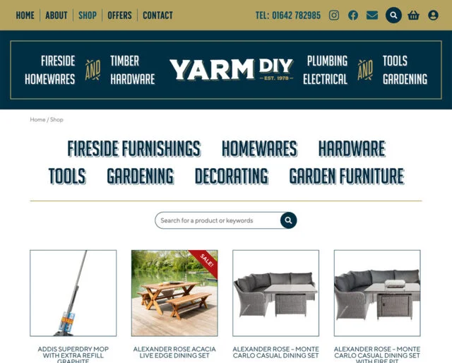 Shop page