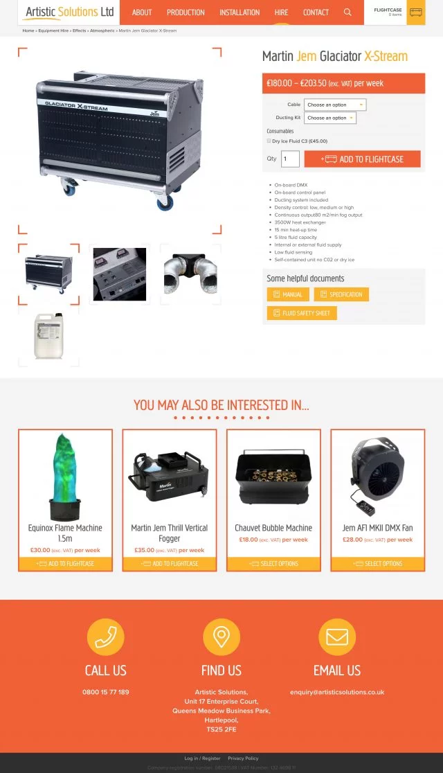 Product page
