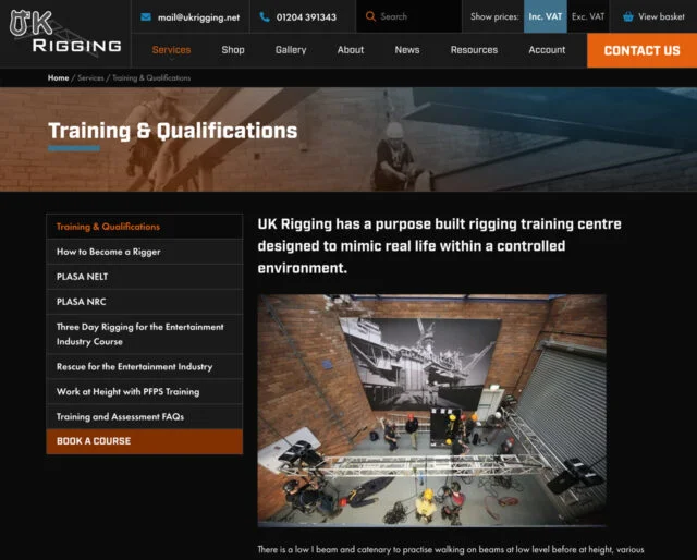 Standard content page (supporting WordPress' Gutenberg)